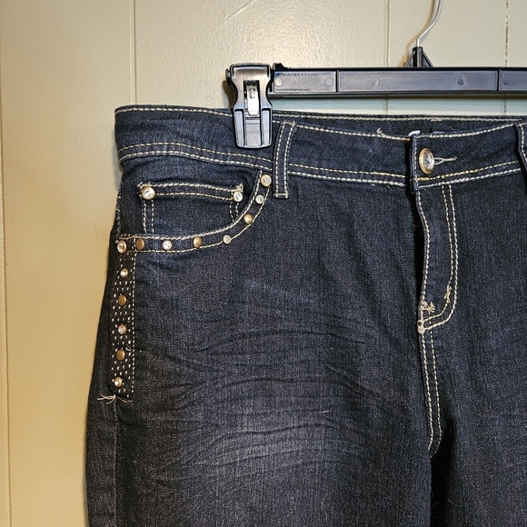 Sizzle Jeans, Womens, Size 18, Bootcut, Crystal Embellishments, Stretch - Picture 2 of 5